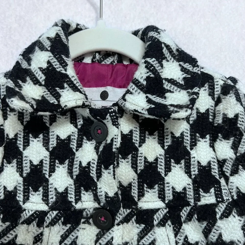 Cherokee Houndstooth Black & White Little Girl Jacket Coat Size 2T
